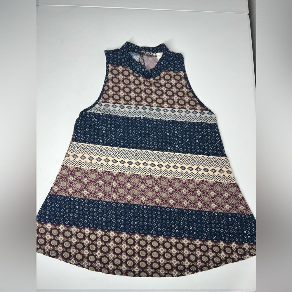 Rzd Tank Top Geometric Pattern Size M